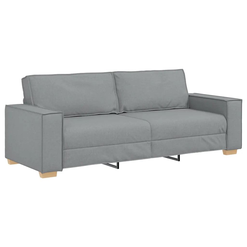 Divano a 3 Posti-Sofa 3 Posti Grigio Chiaro 180 cm Tessuto