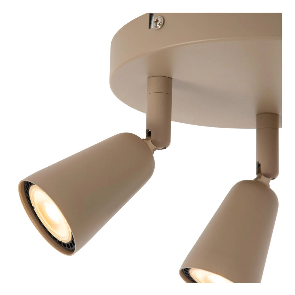 Faretto da soffitto TIANA 3xGU10 beige metallo Lucide