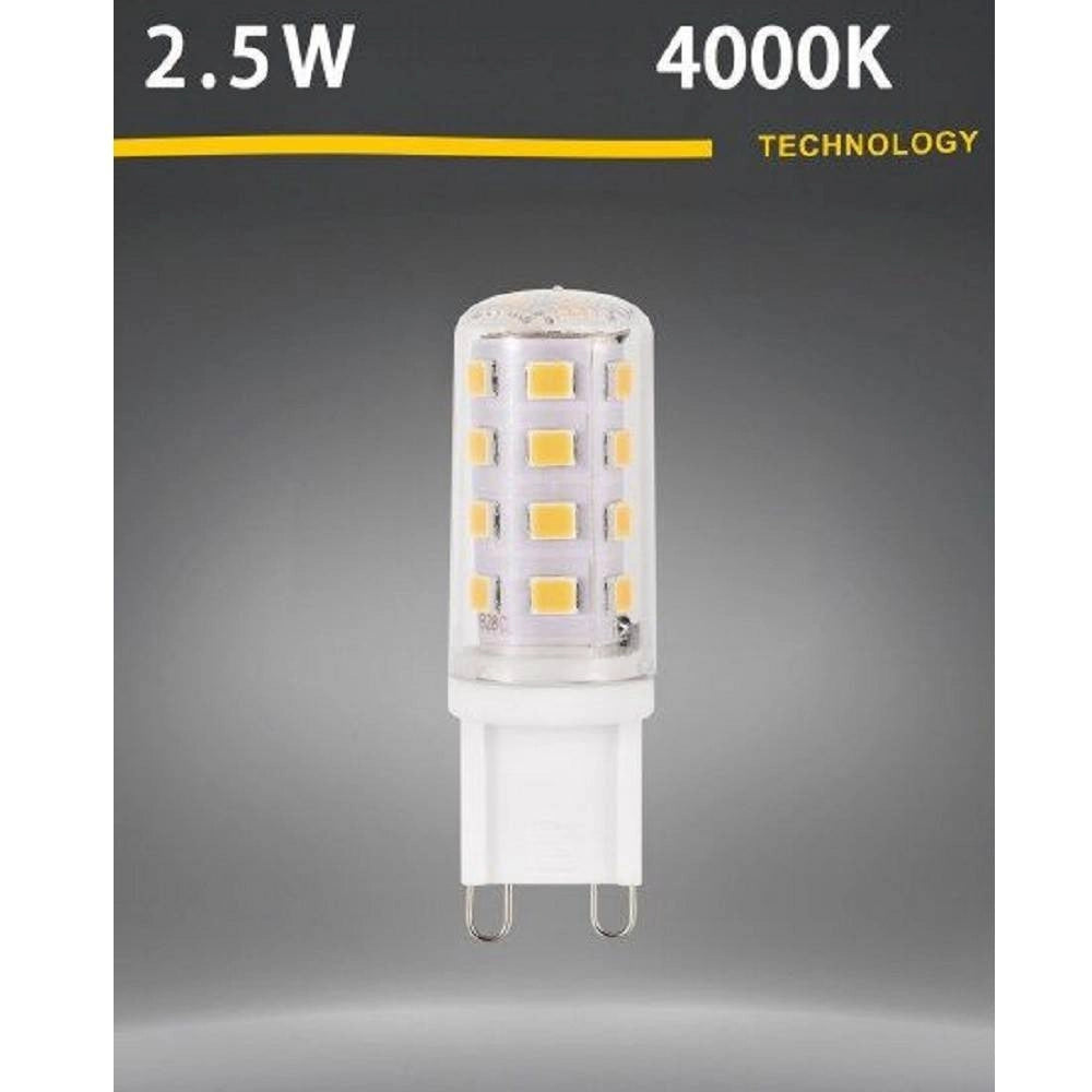 Trade Shop - Lampadina Led G9 Spotlight 2.5w Tubolare Luce Calda Fredda Naturale 250lm G9-2.5w - -bianco Naturale      -
