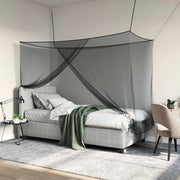 Zanzariera per letto 156 maglia 3 pcs Nero Poliestere 42033573