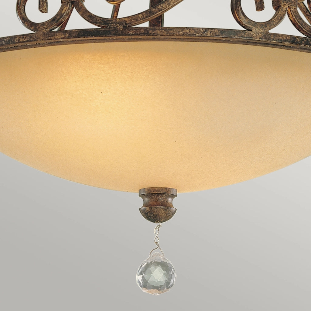 Lampada a Soffitto Industrial Nordico New Harbor Acciaio Bronzo Western 4 Luci E27