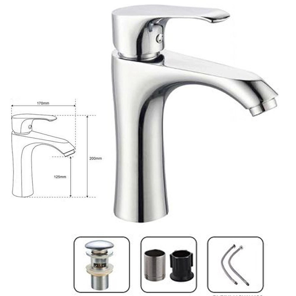 Trade Shop - Miscelatore Per Bagno Lavandino  52788 Filtro Fisso Monocomando Rubinetteria -