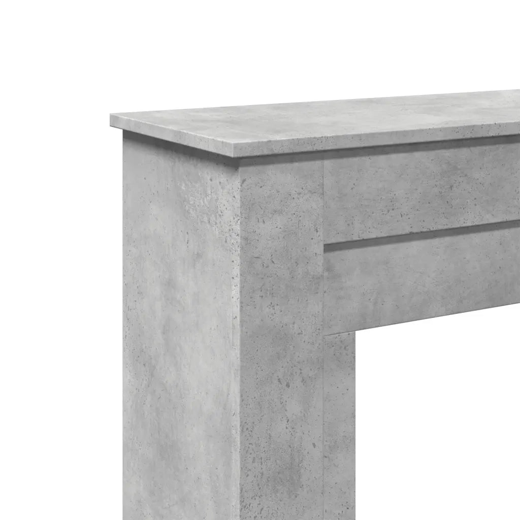 Cornice per Camino-Rivestimento per Camino Grigio Cemento 90x30x90 cm in Truciolato