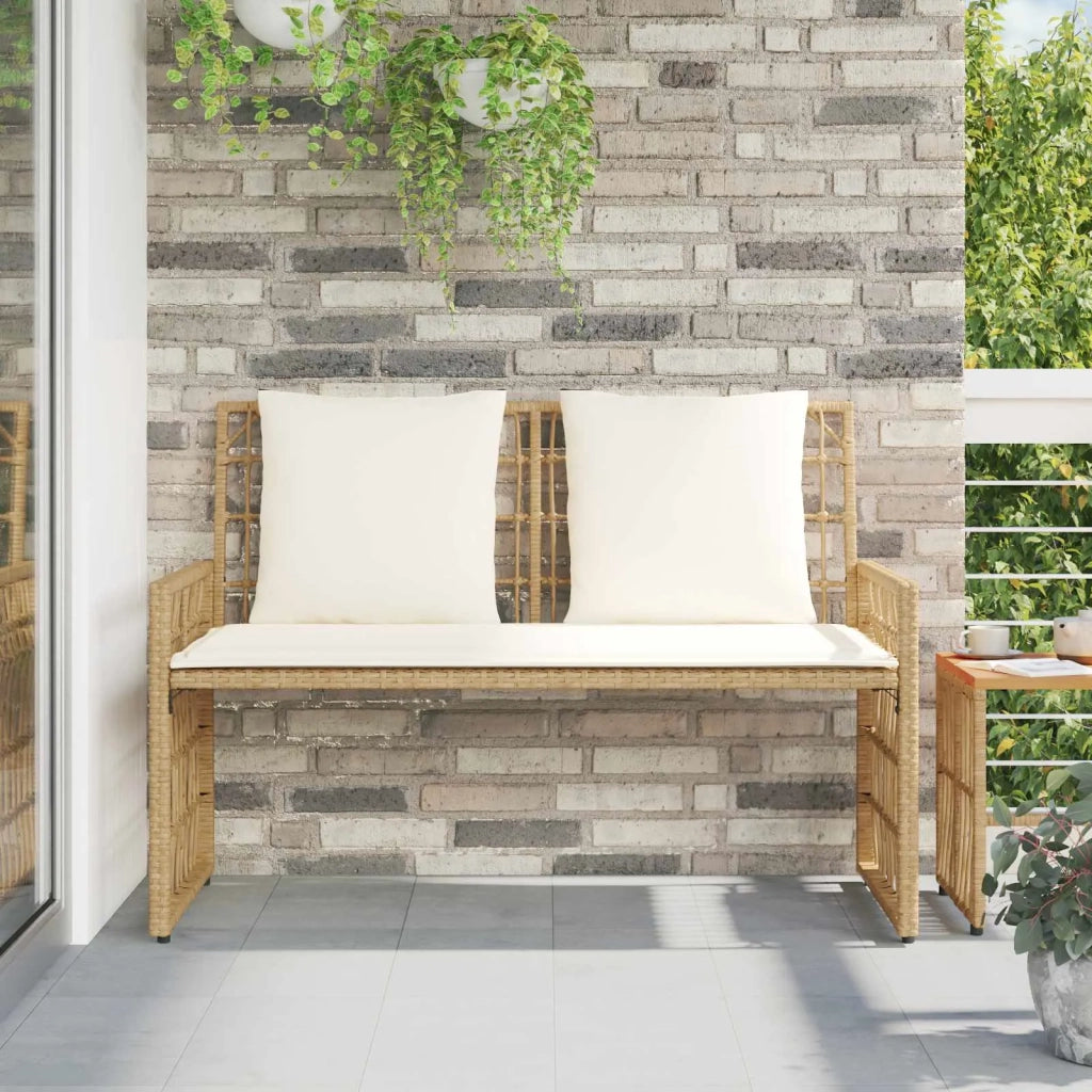 Panchina da esterno Naturale e Crema 116 x 55 x 82 cm 42025143