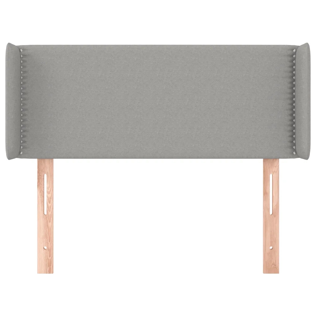Testiera | Testata ad Orecchio Grigio Chiaro 93x16x78/88 cm in Tessuto