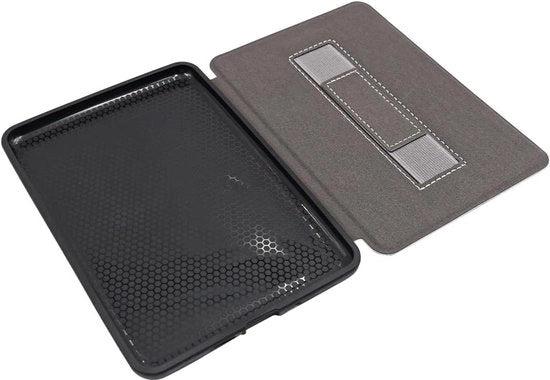 Custodia in pelle grezza per lettore e-book, 11a generazione 2022, resistente agli urti, spessa 1,5 mm, colore grigio.