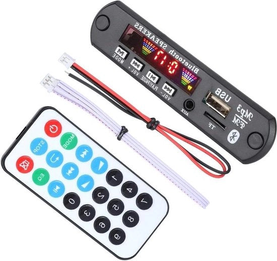 Decoder audio digitale Bluetooth con display a colori a schermo - 4 colori - supporto AUX - FM USB TF MP3 FLAC - prestazioni audio ad alta fedeltà con controllo remoto wireless.