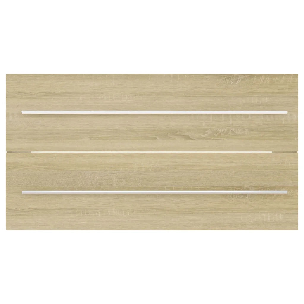 Set Mobili da Bagno 2 pz Rovere Sonoma in Legno Multistrato 804848