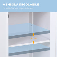 Mobiletto da Bagno con Anta e Cassetto Bianco 43x34x77 cm