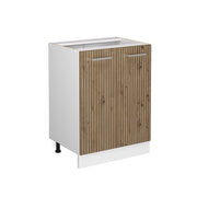 Vicco Mobiletto base cucina Rovere artigianale 60 cm senza piano di lavoro