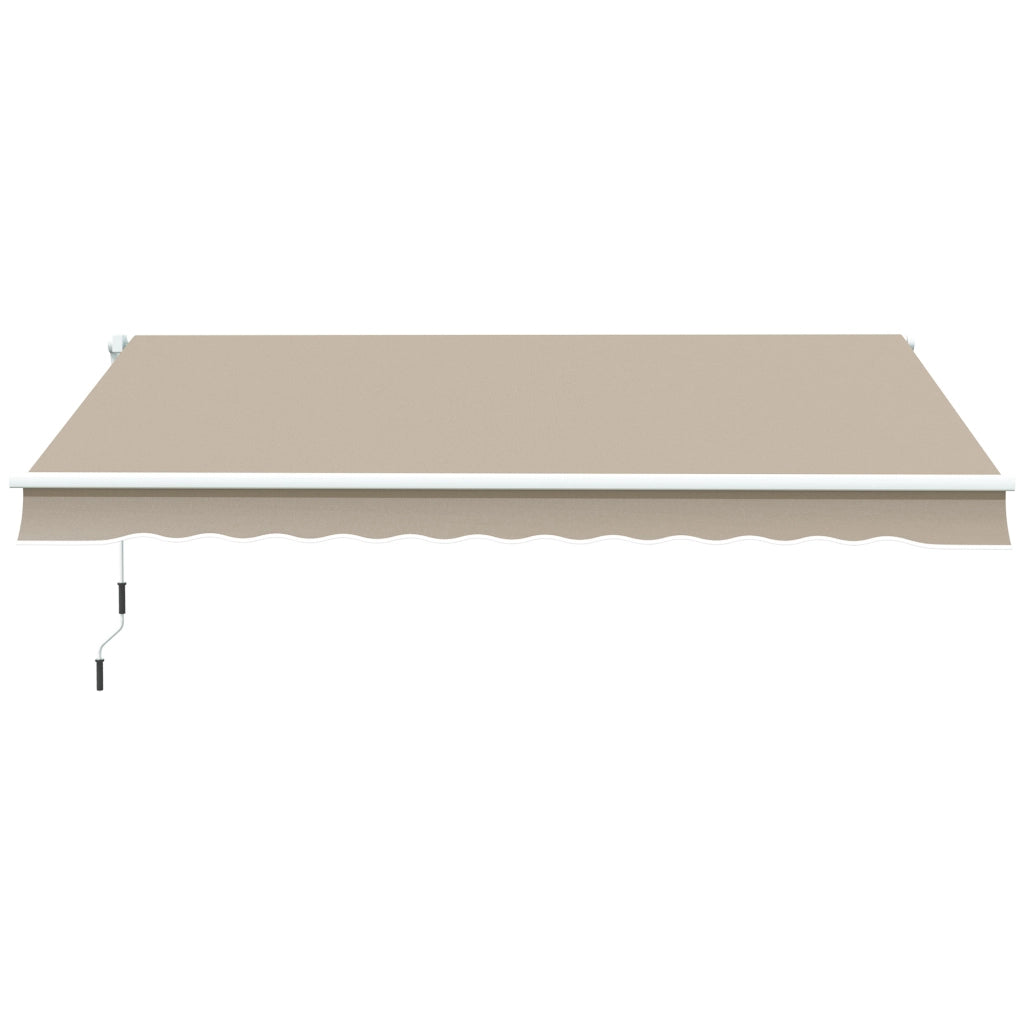 Tenda da Esterno Rettrattile per Terrazza ¨C zephmum ¨C Beige 395x245 cm Aluminium Polyester