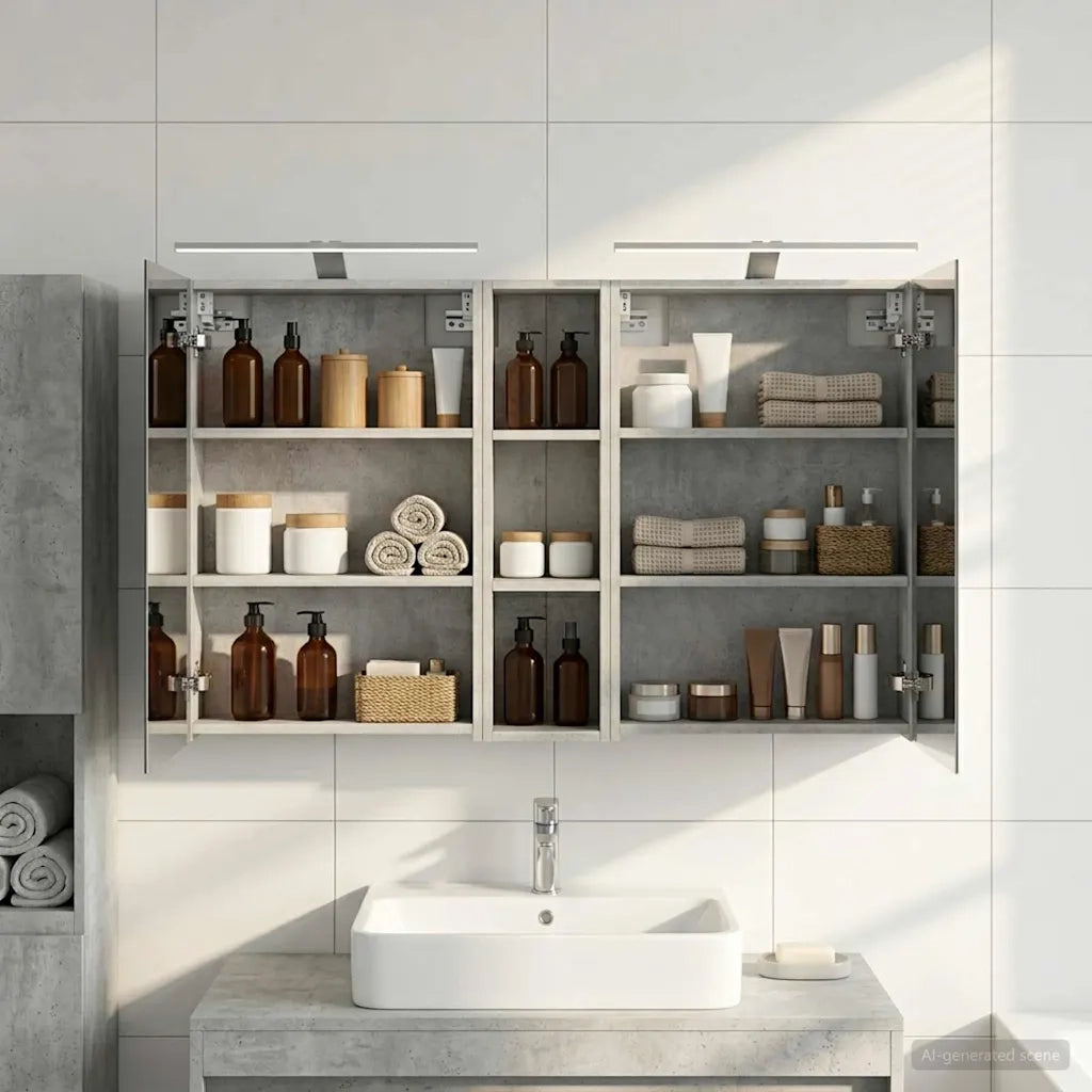 Set di Armadi da Bagno con lo scaffale 3 pcs 120 x 14,5 x 70 cm 3403755