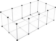 Ren per Animali XXL - Flessibile - Ren - Gabbia per Polli - Gabbia per Gatti - Panca per Cani - Nero - 143x73x46cm