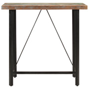 Tavolino da Bar 110x55x107cm Legno Massello di Recupero e Ferro 356373