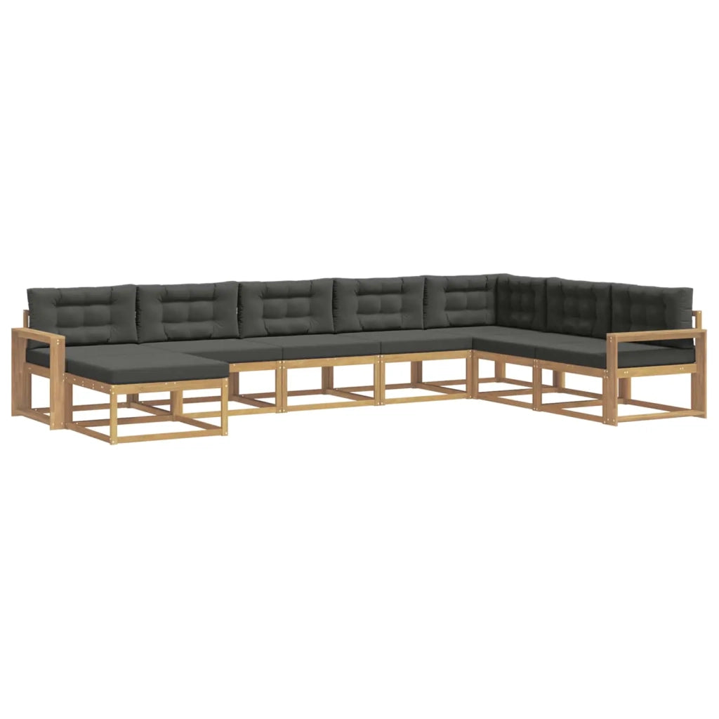 Set di divani da esterno 8 pz Bianco e Antracite 3386871