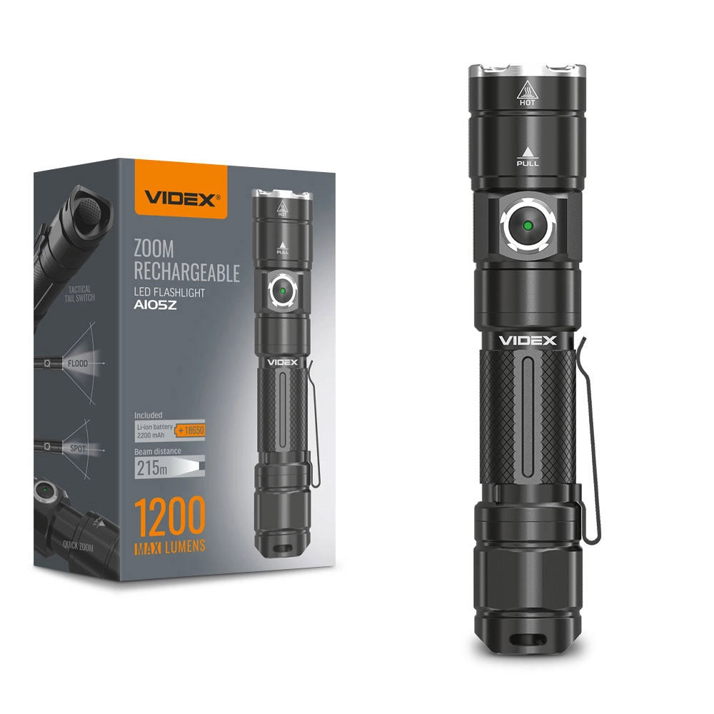 Torcia tattica Videx VLF-A105Z 1200lm 215m USB-C IP44