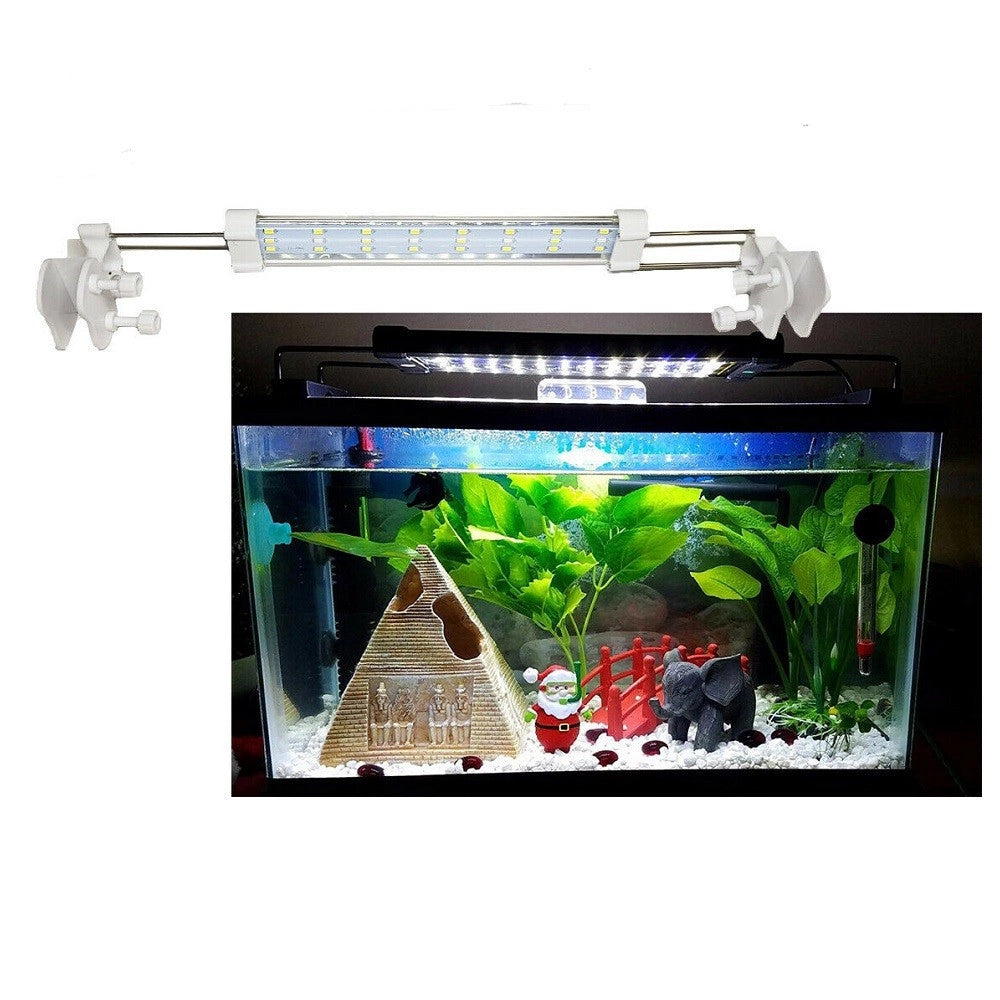 Trade Shop - Lampada Luce Plafoniera Led Per Acquario Allungabile Per Bordo Vasca 8 Watt -