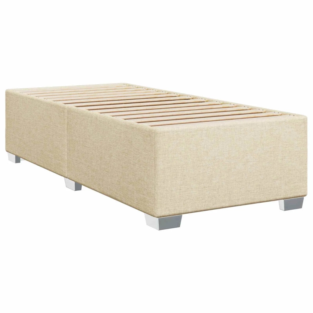 Letto box spring con materasso Crema 100 x 200 cm Tessuto 3454815