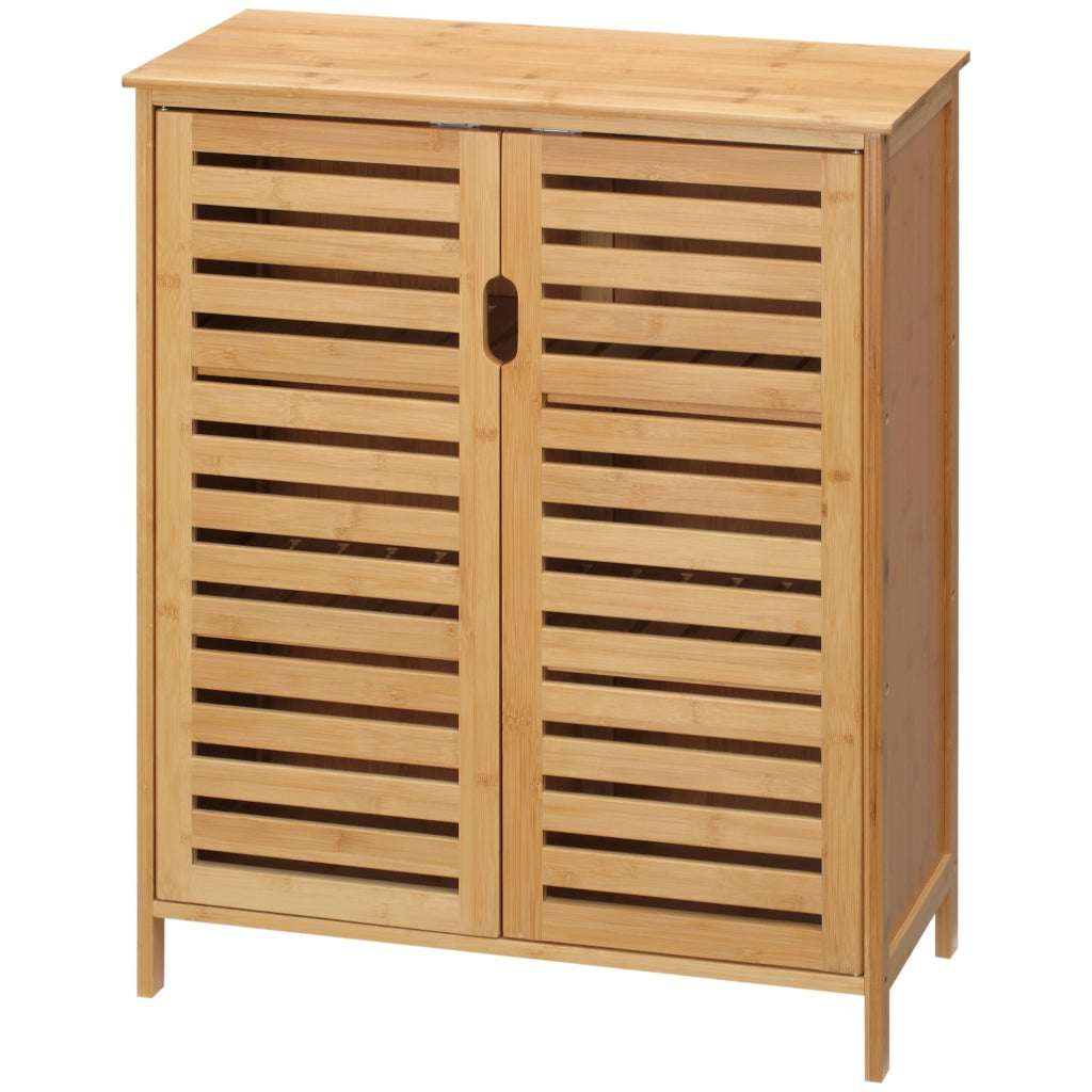 Mobile Bagno con Ante e Ripiani in Bamb¨´ ¨C Zephmum ¨C Legno 68x32x86 cm