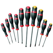Usag 324-SH10 Set Cacciaviti 10 pezzi Taglio Phillips Lame Acciaio Cromo Vanadio Impugnatura Ergonomica Tri-materiale
