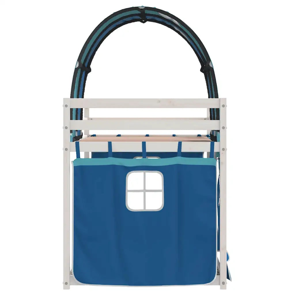 Letto a Castello senza Materasso Blu 90x190cm Massello Pino 3284031