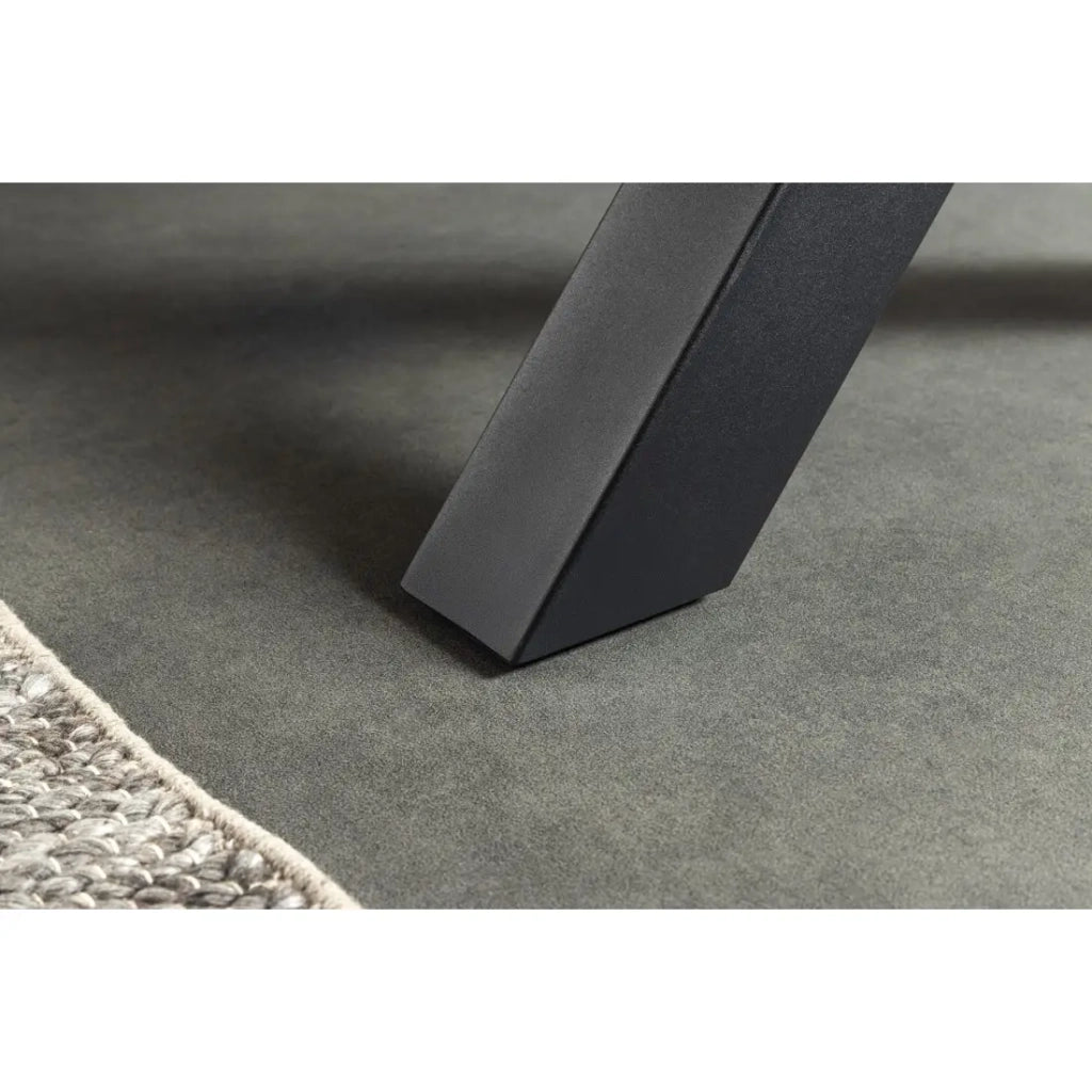 Tavolo da pranzo RIVET estensibile fino a 220 cm - Legno e metallo nero - Stile industriale