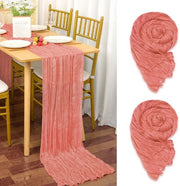 2 pezzi di tovaglia per tavola in seta rosa blush, 90 x 300 cm Tovaglia per tavola in seta pera Tovaglia per tavola in stoffa rustica Boho Tovaglia per tavola da sposa per festa di matrimonio decorazione per tavola da sposa