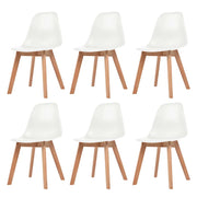 Sedie da Pranzo 6 pz Bianche in Plastica cod mxl 25460