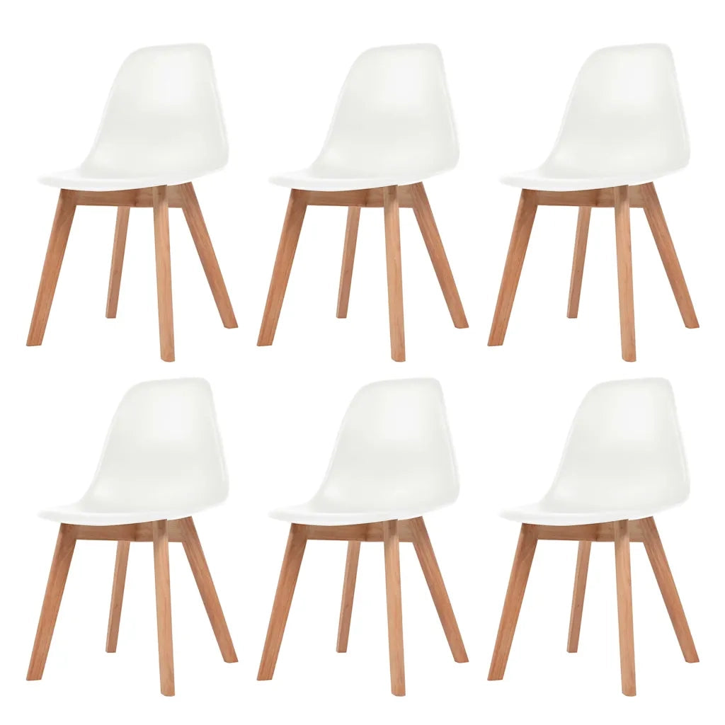 Sedie da Pranzo 6 pz Bianche in Plastica cod mxl 25460