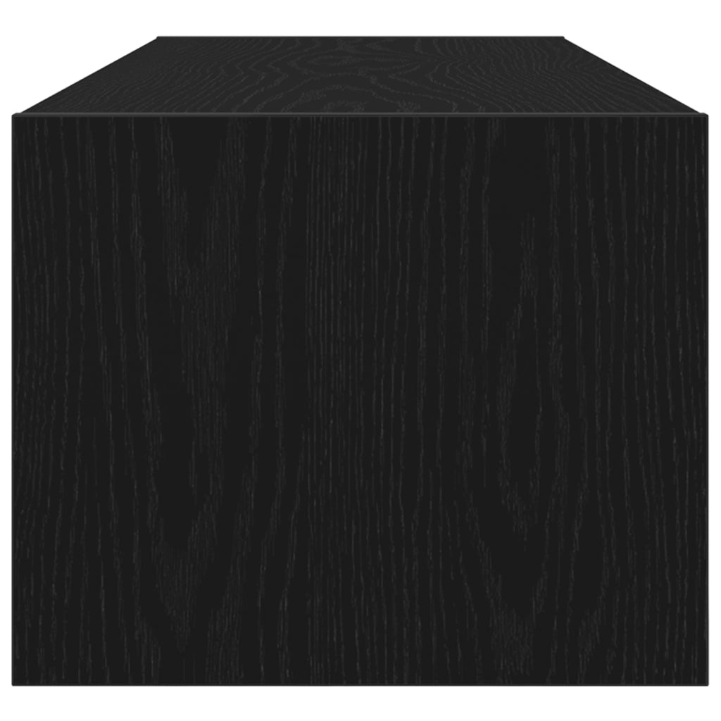 Mobile TV  Nero Rovere 100x31x25,5 cm Legno ingegnerizzato
