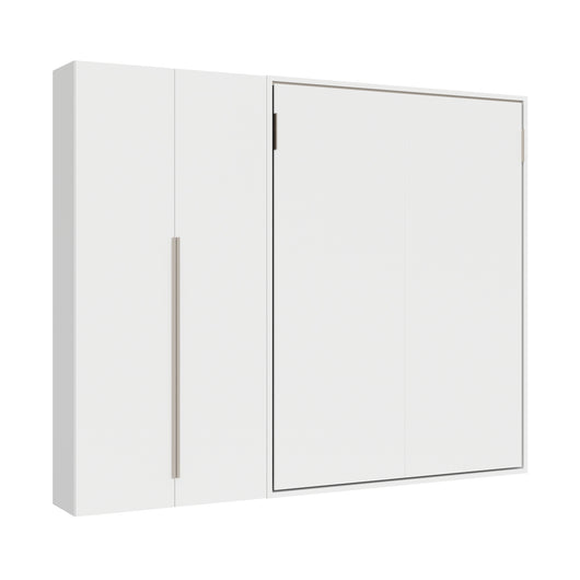 Letto Matrimoniale Francese A Scomparsa 140 Versia Con Armadio Sx 2 Ante Bianco