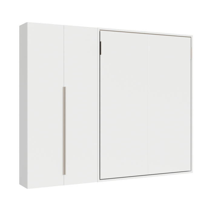 Letto Matrimoniale Francese A Scomparsa 140 Versia Con Armadio Sx 2 Ante Bianco