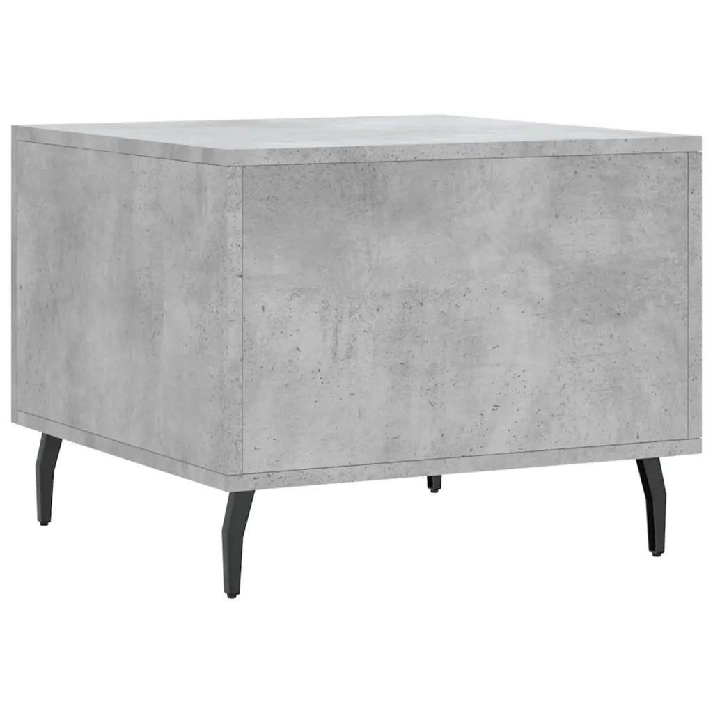 Tavolino Salotto Grigio Cemento 50x50x40 cm Legno Multistrato 829436
