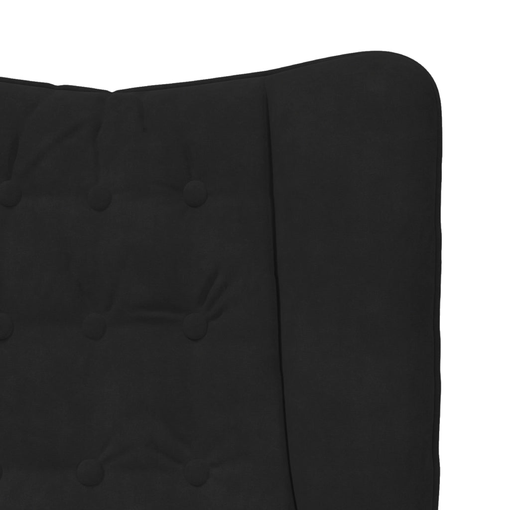 Poltrona Relaxante in Velluto Nero