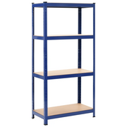 Mensola 4 Strati Blu in Acciaio e Legno Multistrato cod mxl 42927
