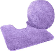 Set di tappeti da bagno 2 pezzi, 47x50 cm + 50x55 cm con foro, viola