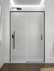 Porta doccia scorrevole 1+1 ABANTE (TWENTY) 155 cm Profilo Nero