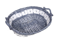 Set 2 Cesti Ovali con Manici 50x35x14 cm