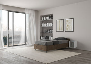 Letto Singolo 80x190 cm Senza Rete Nuamo Noce
