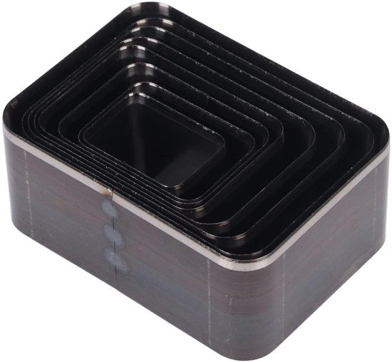Set di punzoni in acciaio inossidabile 8 pezzi - Forme geometriche in legno - Geometrie - Strumenti per taglio - Taglieri compatti e pratici - Taglio efficiente - Set di punzoni