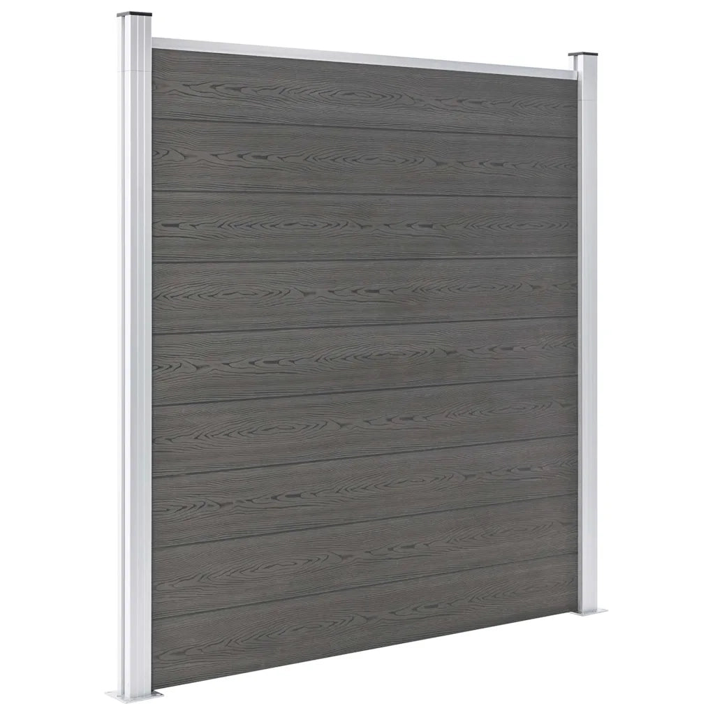 Pannello di Recinzione in WPC 180x186 cm Grigio 49067