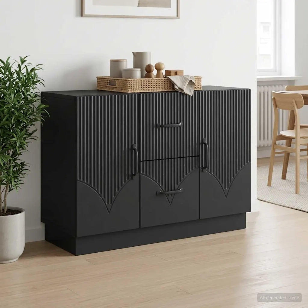 Credenza Nero 89 x 34,5 x 57 cm Legno ingegnerizzato 895346