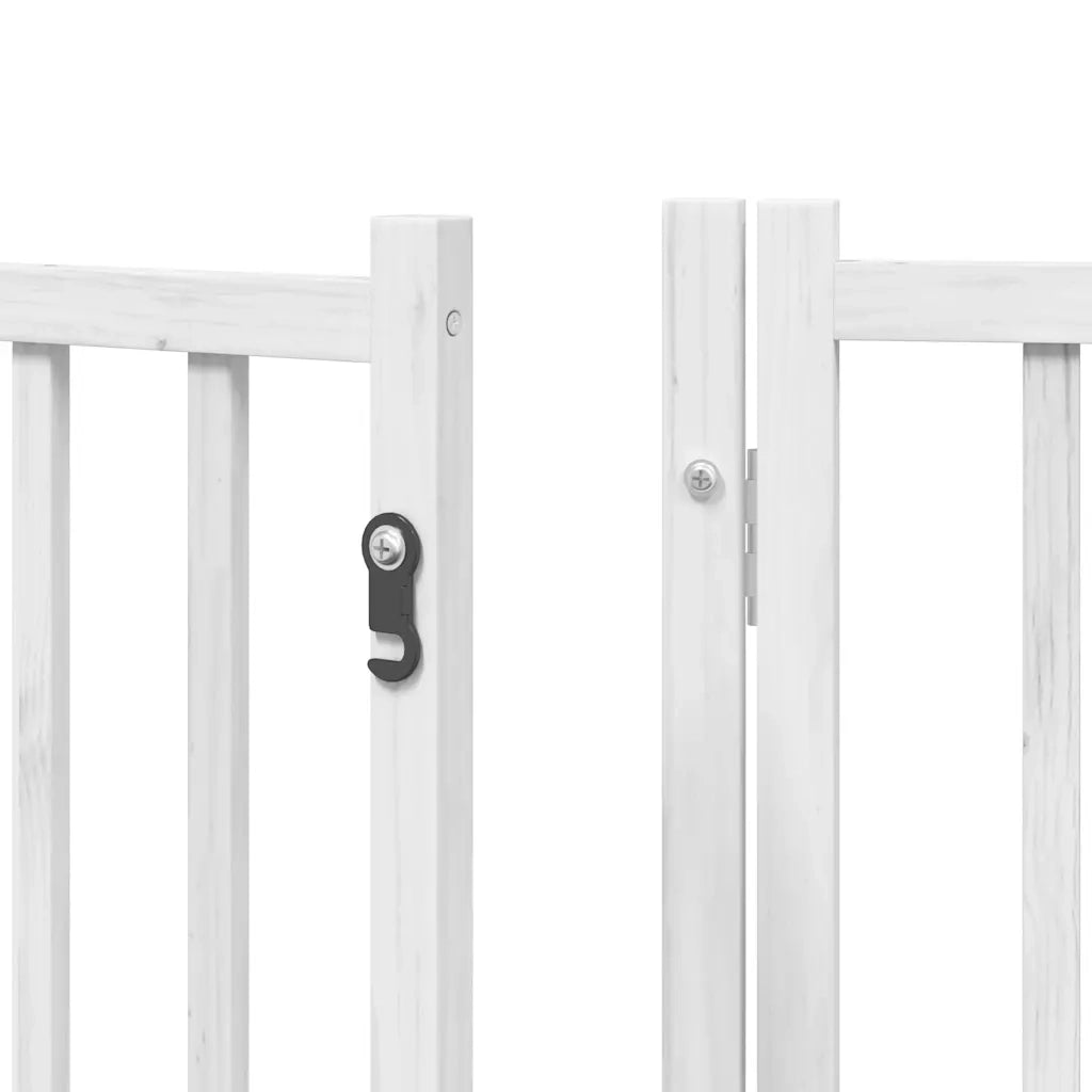 Cancello Cani Porta Pieghevole Bianco 12 Pannelli 600 cm Pioppo CFW8196279