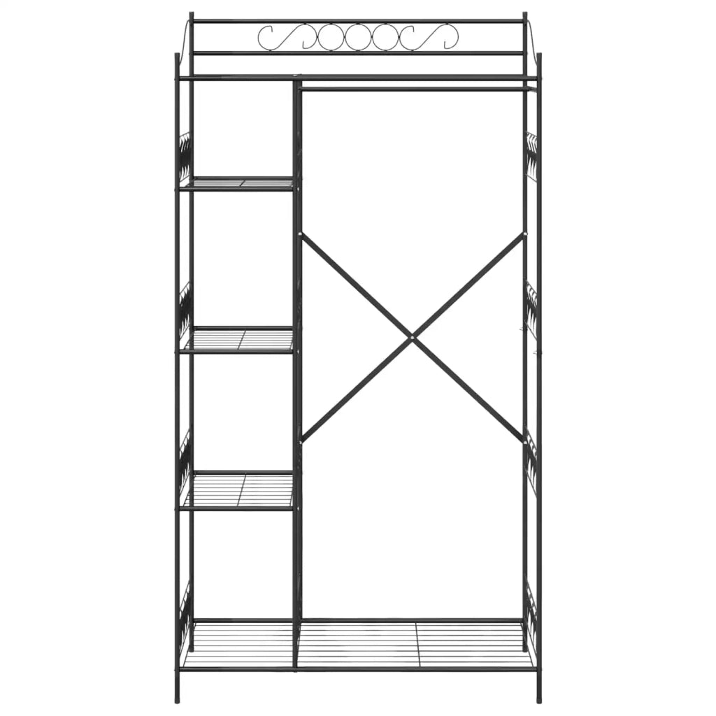 Armadio Aperto con lo scaffale Nero 101 x 43 x 188 cm Acciaio CFW9781852
