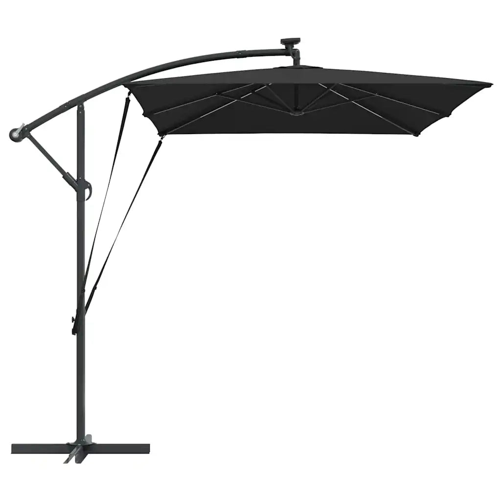 Ombrellone Nero 294 x 200 x 270 cm Poliestere e Alluminio 42003395