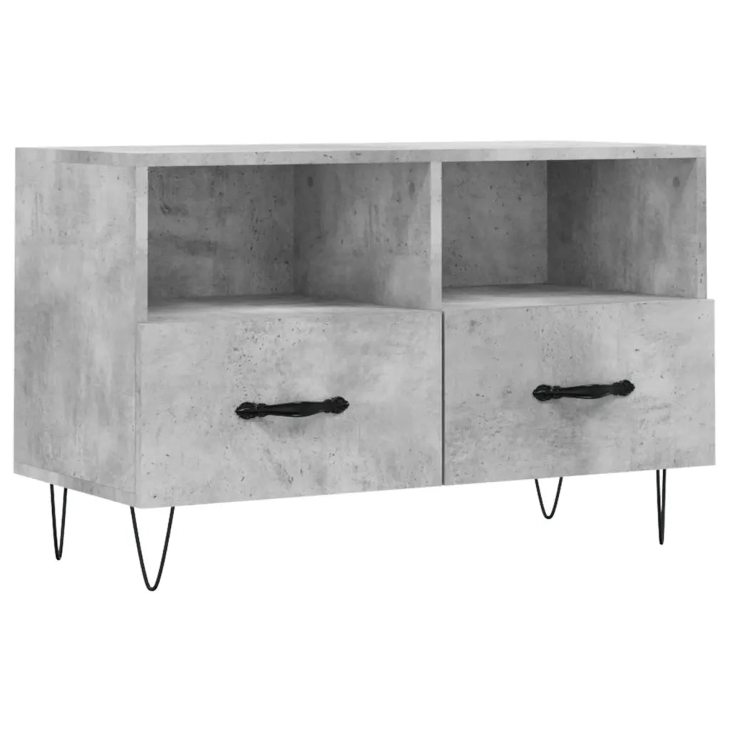 Mobile per TV Grigio Cemento 80x36x50 cm Legno Multistrato