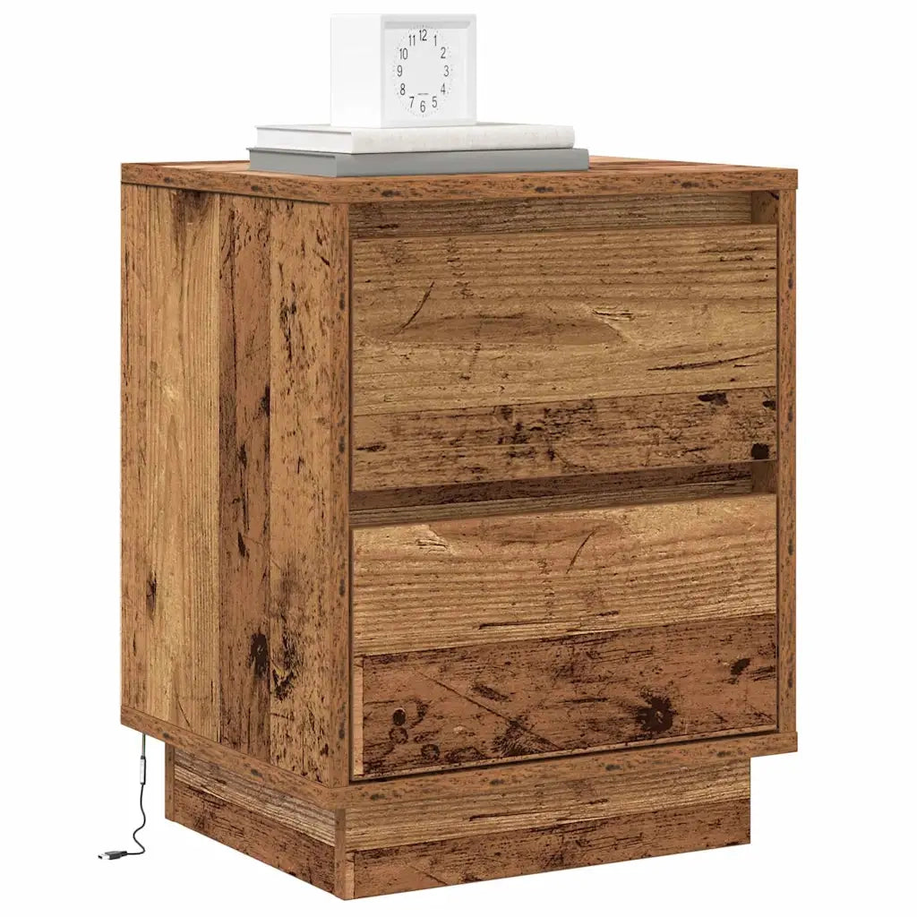 Armadio da Notte con cassetto Legno vecchio 39 x 34,5 x 50 cm 869622