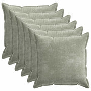 Federa 6 pcs HOUTEN Verde 65 x 65 cm Tessuto Chenille 921074
