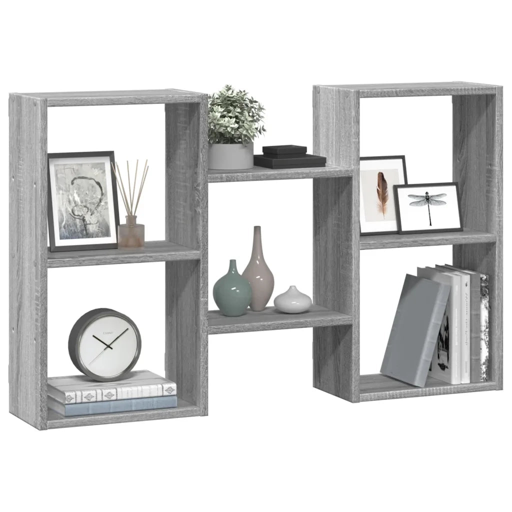 Mensola a Muro Grigio Sonoma 96x18x60 cm in Truciolato 853232