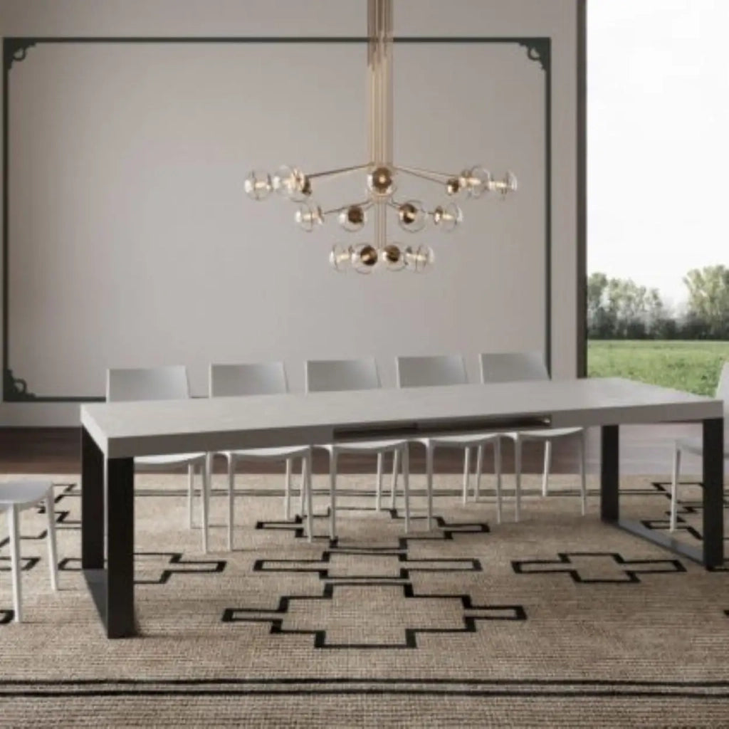 Tavolo allungabile 180/440x90 cm Tecno cashmere gambe antracite